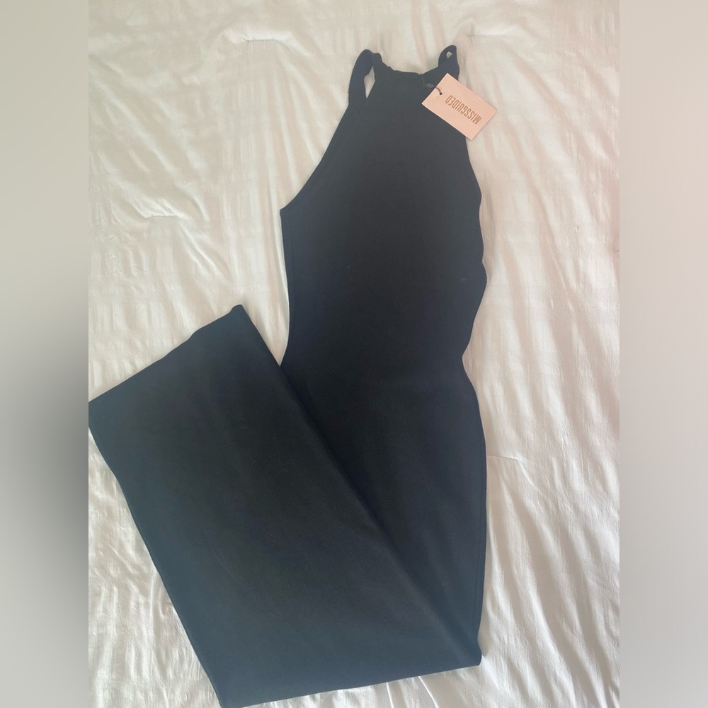 MISSGUIDED bodycon black halter maxi dress🖤🍸